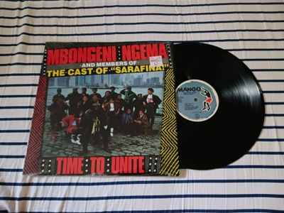 Mbongeni Ngema – Time To Unite lp 1988 African huippu kunto