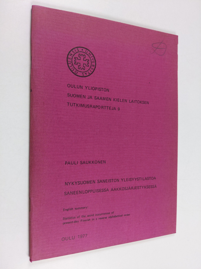 Pauli Saukkonen : Nykysuomen saneiston yleisyystilastoa s...