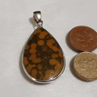 Ocean Jasper kivi ISO Hopea riipus Ag 925 - pikkukuva 2