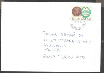Postilähetys - Svenska litteratu.. (LAPE 953) Hki 15.10.85