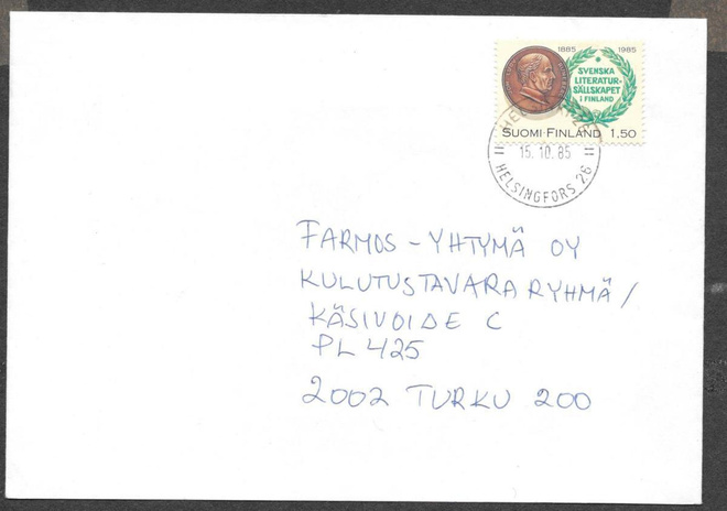 Postilähetys - Svenska litteratu.. (LAPE 953) Hki 15.10.85