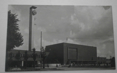 Tampere, Rautatieasema, vanha mv pk, p. 1946 + SPR-merkki