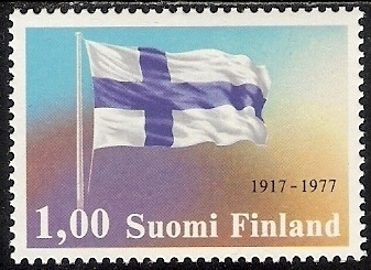 1977 Itsenäisyys 60 vuotta ** 1,00 mk LaPe 819