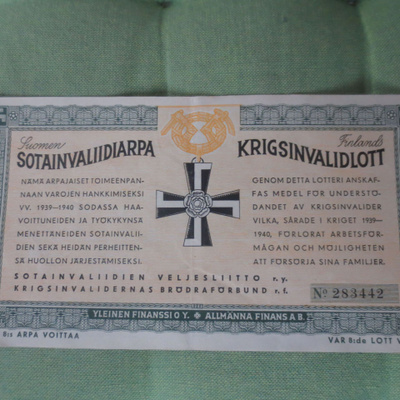 Sotainvaliidi Arpa 1939-1940