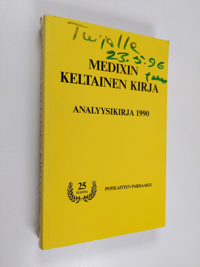 Medixin keltainen kirja : analyysikirja 1990