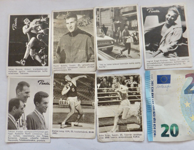 7 VANHAA Purkkakuvaa Panda Urheilu 1964 Olympia