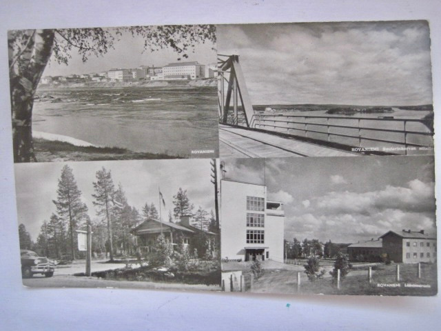 VANHA Postikortti Lappi Rovaniemi 1957