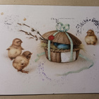 Tiput, korissa Pääsiäismunia, pajunkissoja, p. 1916 + sens. - pikkukuva 1