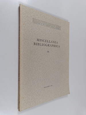 Miscellanea bibliographica 9