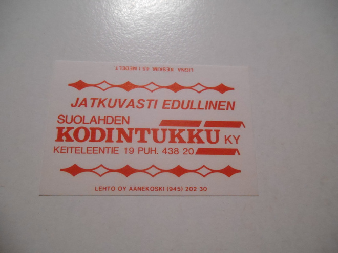 TT Etiketti Kodintukku Suolahti