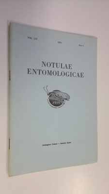 Notulae entomologicae n:o 4/1974