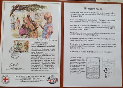 Tanskan Punainen Risti: muistoarkki nr. 24 (v. 1987) - 4060