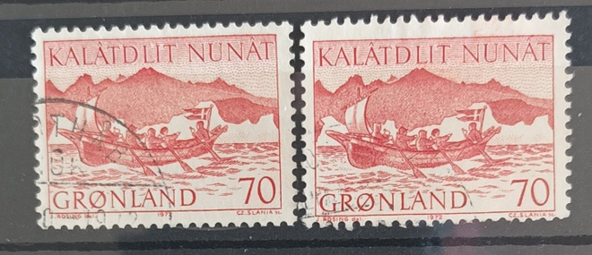 Grönlanti: yleismerkki, postinkuljetus, Mi 82, 1972 o