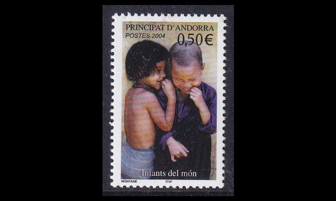 Andorra Fr 613 ** Maailman lapset (2004)