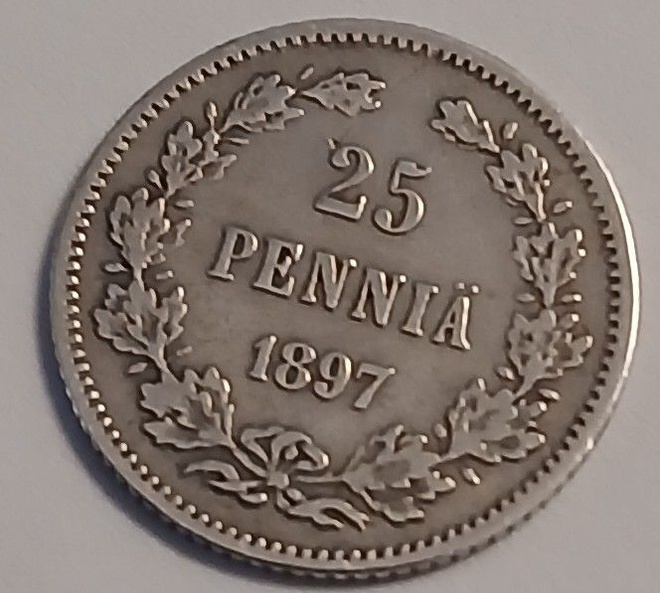 Nikolai II, Hopea 25 penniä vuodelta 1897