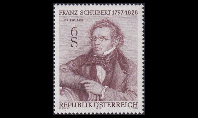 Itävalta 1590 ** Säveltäjä Franz Schubert (1978)
