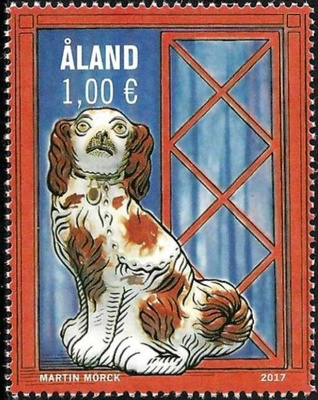 Åland 2017 ÅBL 17 Posliinikoirat 1,00 € ** LaPe 437