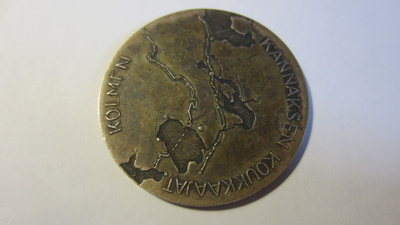 Kolmen Kannaksen Koukkaajat palkintomitali 1943