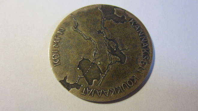 Kolmen Kannaksen Koukkaajat palkintomitali 1943