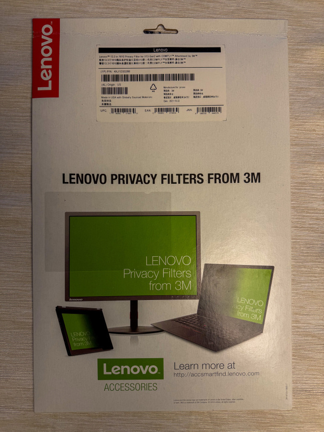 Lenovo 3M Privacy Filter for X13 Gen2 tietoturvasuoja