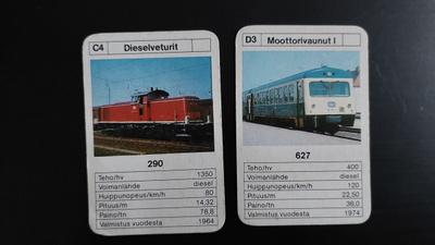 Juna-kortit C4 ja D3 (MaxiMini)