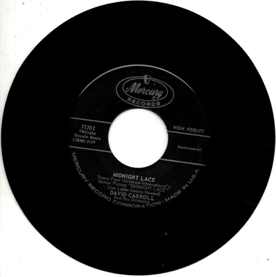 DAVID CARROLL: Midnight Lace / Juke Box Jingle  7"