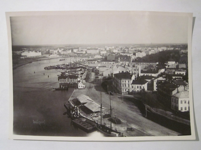 VANHA Postikortin Alkup. Valokuva Viipuri 1920-l Rautatie ym