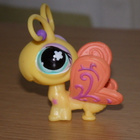 LITTLEST PET SHOP kelta-oranssi PERHONEN #497 - pikkukuva 2