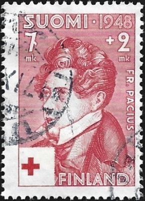 1948 Punainen Risti Fr. Pacius 7 + 2 mk leimattu LaPe 346