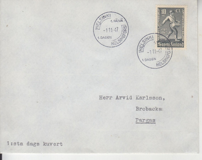 FDC 1947 Maanviljelysseurat.