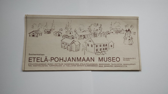 Etelä-pohjanmaan museo - esite 1980-luku