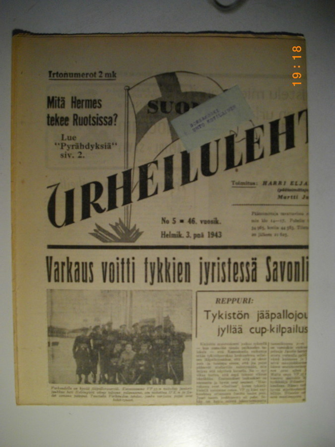 Suomen Urheilulehti Nro 5/1943 (29.1)
