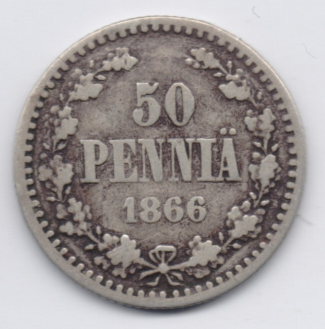 1866 50 penniä kl3/2