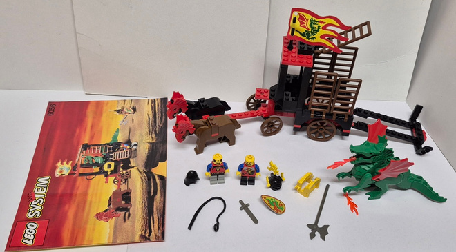 Lego castle 6056 Dragon Wagon + ohje