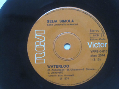Seija Simola: Waterloo 7" single 1974