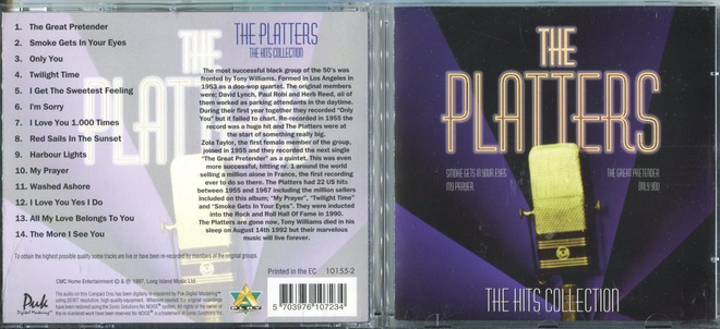 THE PLATTERS . CD-LEVY . THE HITS COLLECTION