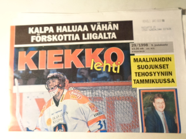 Kiekkolehti Nro 29/1998 (31.12)