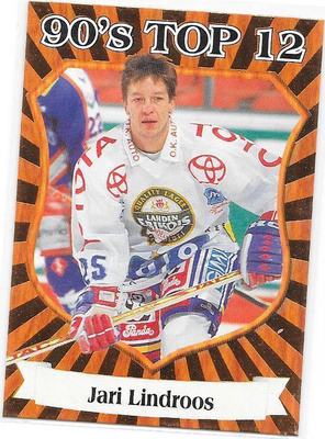 1998-99 CardSet 90`s Top 12 #6of12 Jari Lindroos JYP