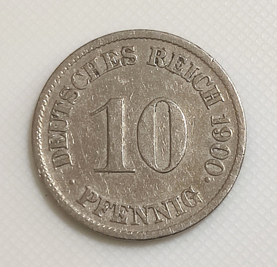 Saksa 10 Pfennig 1900J