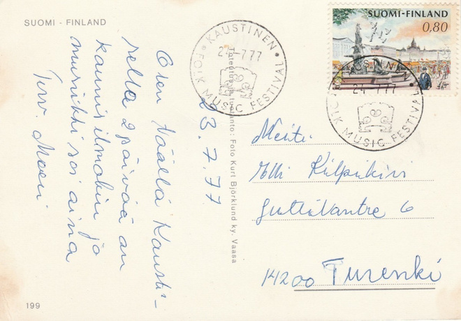 ERIKOISLEIMA , Musiikkifestivaalit, Kaustinen 24.7.1977