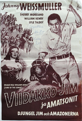 Elokuvajuliste: Viidakko-Jim ja amatsonit Johnny Weissmüller