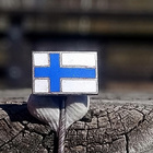 Emalinen Suomen lippu, Halkaisija - 11 mm. Ehjät emalit. - pikkukuva 1