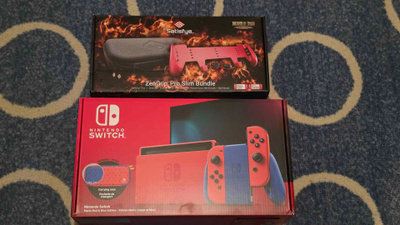 Modattu Nintendo Switch V2 Mario Red & Blue Edition 256GB