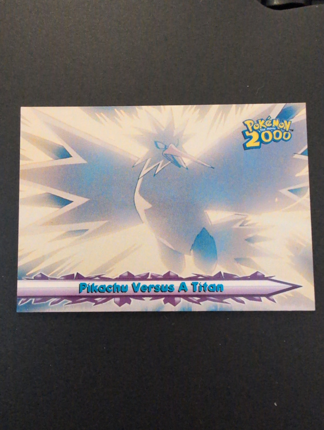 Pikachu versus a Titan Pokemon Topps 2000
