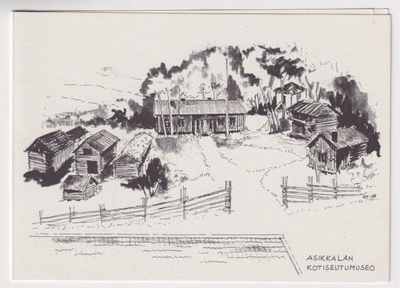 Asikkala: Kotiseutumuseo - piirroskortti