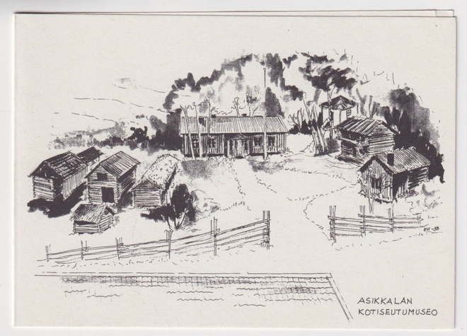Asikkala: Kotiseutumuseo - piirroskortti