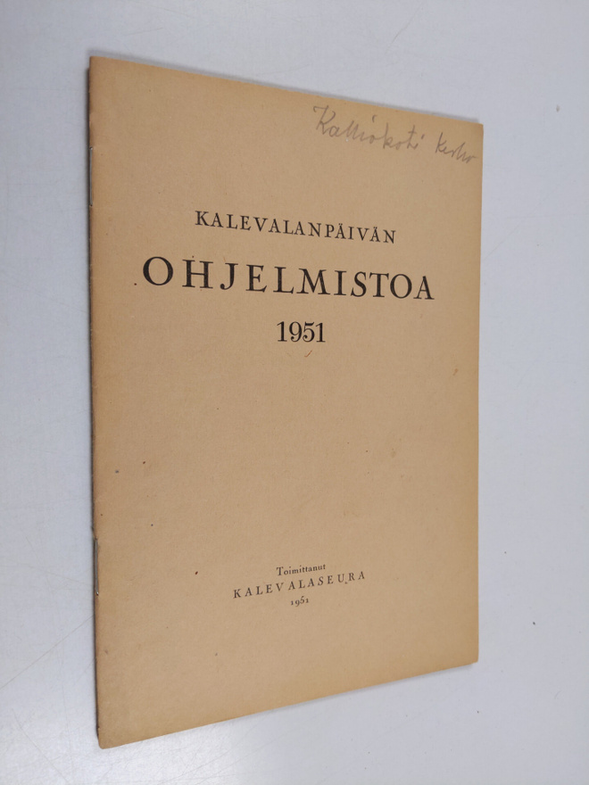 Kalevalan päivän ohjelmistoa 1951