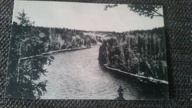 Oulujoki Pyhäkoski. Vanha  mv kulkematon kortti.