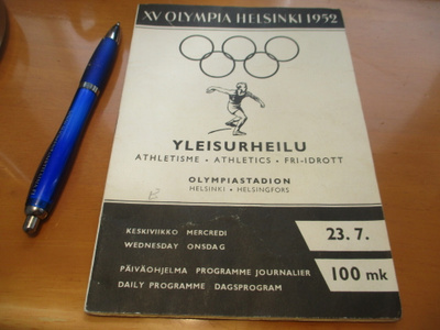1952 Olympialaiset käsiohjelma yleisurheilu 25.7.
