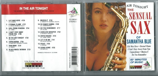 Samantha Blue In the air tonight the sensual sax cd